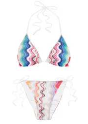 Missoni Metallic Zigzag Fine-knit Bikini - Multicoloured - 40 (UK8 / S) 40 (UK8 / S)
