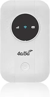 Unlocked 5G Mobile Hotspot Router with SIM Card Slot, 300Mbps 4G LTE USB Modem, Connects Up to 10 Devices, Portable WiFi for Travel, Business, Home
