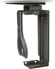 3M Under-Desk CPU Holder, Width adjusts from 3.5" to 9.3" and Height adjusts from 12.5" to 22.5" to fit Most CPU's up to 50 lbs, 360⁰ Swivel, Steel Construction, 17" Track, Black, (CS200MB)