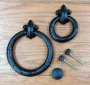 Door Knockers / Ring Pulls - Fluer de Lis styling (2 sizes)