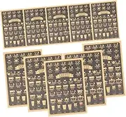 Luxshiny 10pcs Retro Coffee Poster Wall Decor Retro Coffee Wall Poster Vintage Style Poster Coffee Art Print Wall Hanging Paintings Coffee Cafe Wall Art Coffee Chart Coffee Wall Arts Paper