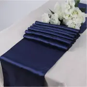 10 navy blue satin table runner wedding birthday party dining table decoration