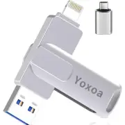 MFi Certified 512GB Flash Drive for iPhone & iPad, High-Speed Photo Stick for...