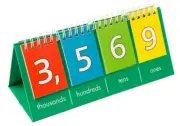 Kids Educational Tool Place Value Flip Chart Maths Teaching Resource Home School