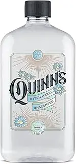 Quinn's Alcohol-Free Witch Hazel 470ml - Unscented Aloe Vera Natural Toner for Face & Skin