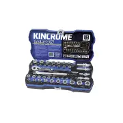 44 Pcs of Kincrome 1/4" & 3/8" Drive LOK-ON Socket Set - Metric & Imperial