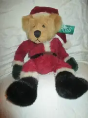 Russ Kris Santa Teddy Bear Plush Vintage Christmas Bears from the Past