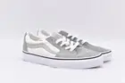 Women's Vans Sk8-Low 2-Tone Suede Lace Up Skate Shoes grey & Off White, Size 7