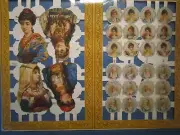 Vintage LITHOGRAPH Paper Scraps ELEGANT LADIES printed in England