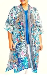 TS TAKING SHAPE plus sz L / 20, 22, 24 Natural Kimono sexy floaty NWT rrp$170!