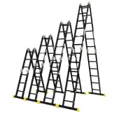 3.7/4.7/5.7/6.7M Aluminium Folding Step Ladder Extension Multi-Purpose Ladders
