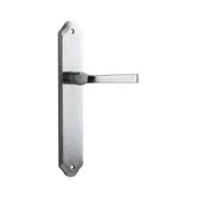 Iver Annecy Door Lever Handle on Shouldered Backplate Brushed Chrome