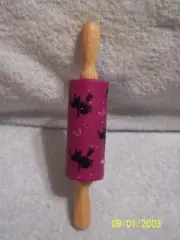 Halloween Mini Rolling Pin 9" " WITCHES ON BROOMS " No Tag/Box New