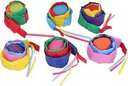 6pcs Catch Tail Balls, Soft Rainbow Play Ball for Kids, Sandbags, Meteor Ball, Educational Sports Playground, Fun with Family