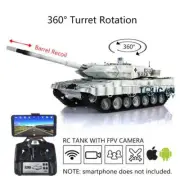 Henglong 7.0 Leopard2A6 RTR RC 1/16 3889 Tank FPV Barrel Recoil Metal Tracks