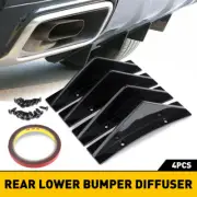 For Ford Mustang GT Rear Bumper Diffuser Shark Fin Spoiler Lip Splitter Glossy A