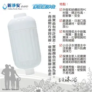 【新淨安】除氯沐浴器-珍珠白 多效能淨化 除重金屬.除異味.小分子潔膚 沐浴器 淨水器 台灣製造(7816)