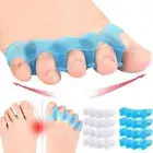 8 Pcs Toe Separators for Women and Men Silicone Toes Spacers Correct Foot & B...