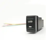 Orange LED Car LED Light Front Fog Lamp Switch Refitted Switch with Wire Fit for Isuzu KV100 700P Accessories(LED)
