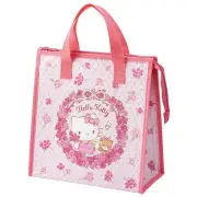 Hello Kitty Insulated Lunch Bag, Non-Woven Cooler Tote with Zipper, Flower Wr...