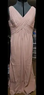 Badgley Mischka Pink MIMOSA Bm15-4 Formal Bridesmaid PROM Dress sz 14 New w/Tag