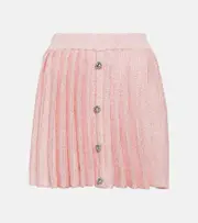 [Self-Portrait] Self-Portrait Sequined pleated knit miniskirt AU 14 pink
