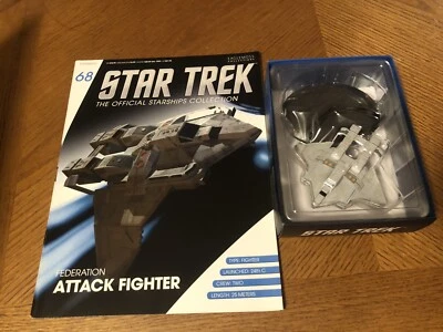 Eaglemoss Star Trek Starships - #68 Federation Attack Fighter w/Magazine