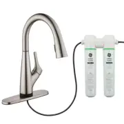 Eagleton Single-Handle Pull-Down Sprayer Kitchen Faucet with Filtration in Stain