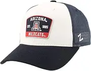 ZHATS Standard NCAA Officially Licensed Snapback Hat Big Rig Patch White Navy Switchback