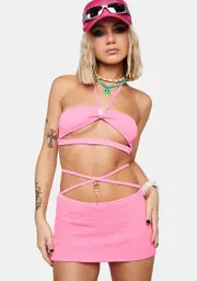 Bubblegum On Thin Ice Skirt Set