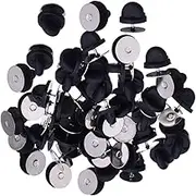 KOCKSHION Replaceable Pin Backs Flat Safety Pins for Brooches Ties Hats and Badges Durable DIY Accessory Locking Mechanism