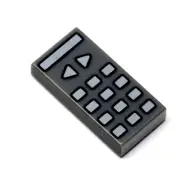 NEW LEGO - Tiles - Decorated - 1x2 TV Remote Control Dark Bluish Gray x1 - 71202