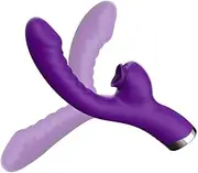 Vibrator For Women 2 In 1 Licking Machine Clitoris Stimulator G-Spot Powerful Vibro Dildo Wand Female Clit Sucker Adult Sex Toys (Pink)