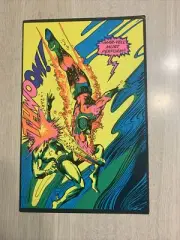 CAPTAIN MARVEL NAMOR THIRD EYE DAY-GLO BLACK LIGHT GREETING CARD COLAN 1971