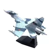 1:100 Metal SU-27 Flanker Heavy Aircraft Model Simulation Fighter Military Model