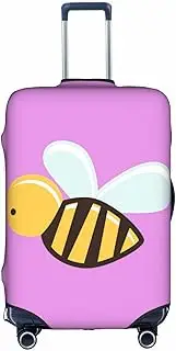 [pvinnk] Cartoon Bee Print Protective Luggage Cover Elastic Washable Suitcase Travel Gear Protector, White, Small