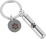 PENIKOKO Pet Ashes Urn Keychain Durable Keepsake Pendant for Dog Memorial Ash Container with Smooth Surface Unique Pet Remembrance Key Ornament