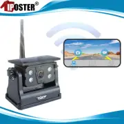 Solar Wireless Magnetic Backup Camera 9600mah APP Camera for Truck Trailer RV