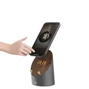 Wireless Automatic Induction Speaker with Digital Alarm Clock Multifunction Bluetooth Induction Speaker Portable Desktop Clock Speaker
