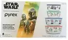 Pyrex 8-piece Decorated Glass Food Storage Set, The Mandalorian, Brand New