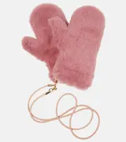 [Max Mara] Max Mara Ombrato teddy mittens M/L pink