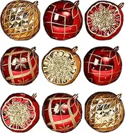 Christmas Ball Ornaments, Shatterproof Christmas Tree Decorations, Christmas Hangings Ball, Painted Christmas Ornaments, Christmas Tree Pendants, Good Durability For Home And Tree Decor