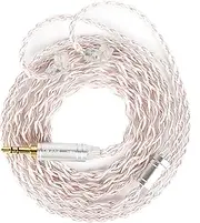 KBEAR FanMusic IEM Cable, 6N OFC Silver-Plated Earphone Upgraded Cables Headphone Extension Wire, KZ ZS10 PRO in Ear Monitors Cable, 0.78mm QDC-Pins, 3.5mm Gold-Plated Plug (Silver Pink, QDC 3.5MM)