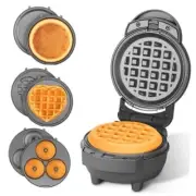 4 in 1 Mini Waffle Maker with Removable Plates, A Set of Mini Pancake Maker,
