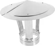 QUMIIRITY Stainless Steel Rain Hat for Chimney Flue Weatherproof Chimney Cap Vent Cover