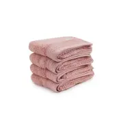 4pc Onkaparinga Avalon Bathroom Hand Towels Set 45x65cm Cotton 550GSM Primrose