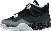 [Nike] Unisex-Adult Jordan Air 4 Retro, Black, 9 UK (10 US)