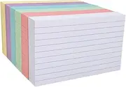 jojofuny 300pcs Lined Index Cards Notepads Ruled Flashcards Colorful Note Cards Blank Notepaper Memo Paper for Studying Office School Supplies Note Taking
