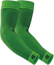 Bauerfeind Sports Compression Arm Sleeves (1 Pair) - Gradient Compression to Improve Oxygen and Blood Circulation in Arms - Air Knit Fabric Breathable, Durable, Washable (Green, Large/Long)