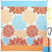 Beach Blanket Kit Waterproof Large Beach Outdoor Picnic Mat Easy to Clean Polyester Camping Hiking Blanket for Outside Play Picnic